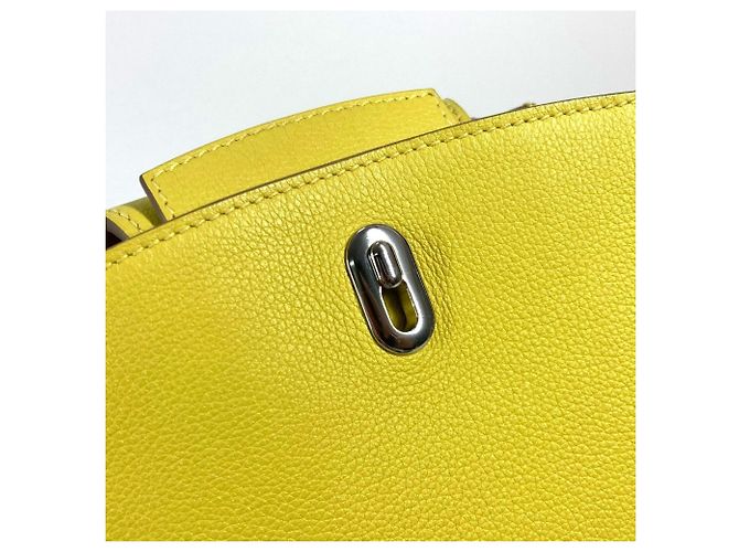 Hermès GR24 Leder-Rucksack Gelb - Ansicht 9