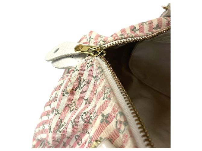 Borsa Boston Mini Lin Monogram Louis Vuitton Rosa - vista 14