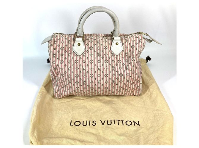 Borsa Boston Mini Lin Monogram Louis Vuitton Rosa - vista 17