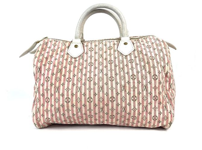 Borsa Boston Mini Lin Monogram Louis Vuitton Rosa - vista 2