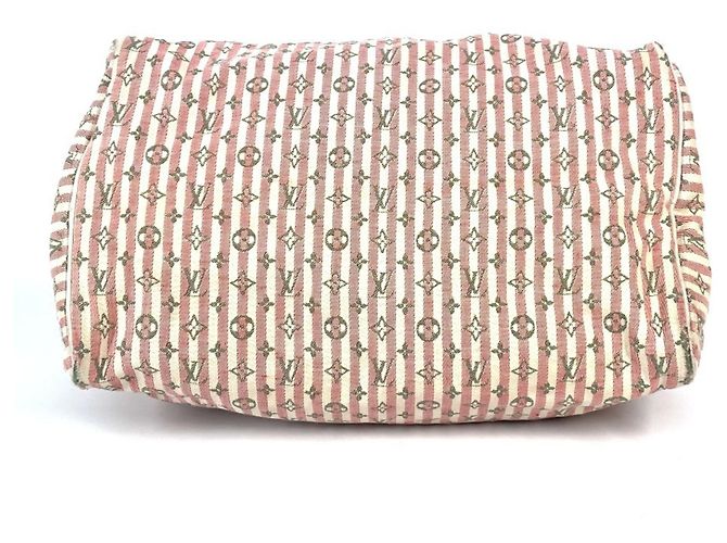 Borsa Boston Mini Lin Monogram Louis Vuitton Rosa - vista 4