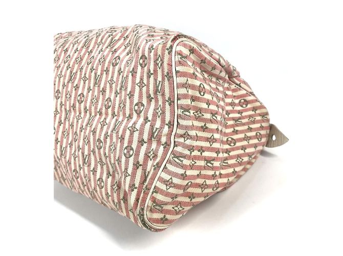 Borsa Boston Mini Lin Monogram Louis Vuitton Rosa - vista 5