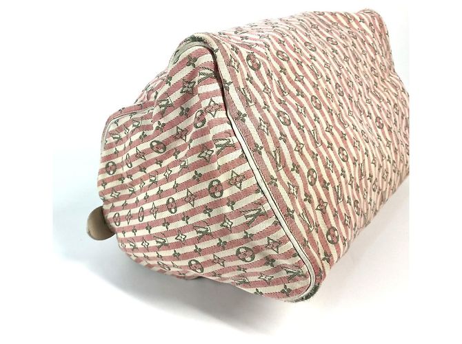 Borsa Boston Mini Lin Monogram Louis Vuitton Rosa - vista 6