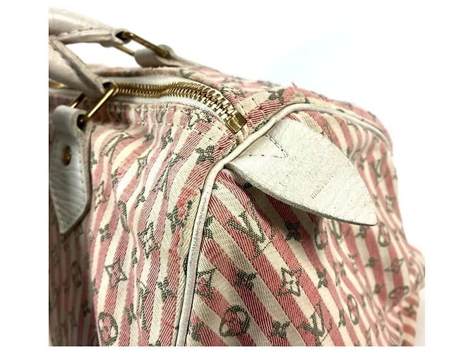 Borsa Boston Mini Lin Monogram Louis Vuitton Rosa - vista 7