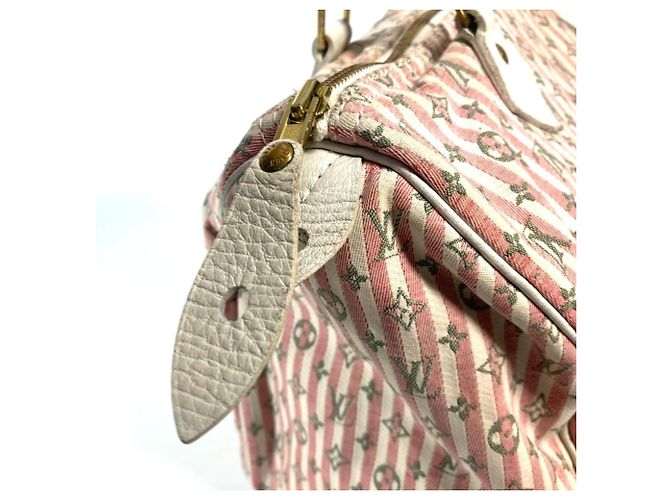 Borsa Boston Mini Lin Monogram Louis Vuitton Rosa - vista 8