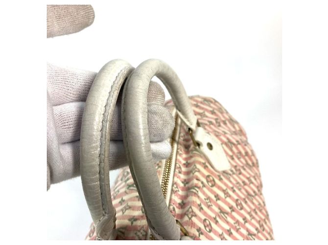 Borsa Boston Mini Lin Monogram Louis Vuitton Rosa - vista 9