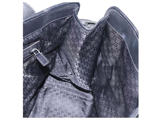 Borsa a mano GUCCI in tela nera 115517 Auth nb281 Nero - vista 18