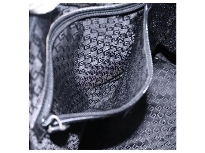 Borsa a mano GUCCI in tela nera 115517 Auth nb281 Nero - vista 21