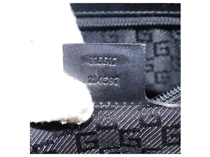 Borsa a mano GUCCI in tela nera 115517 Auth nb281 Nero - vista 22