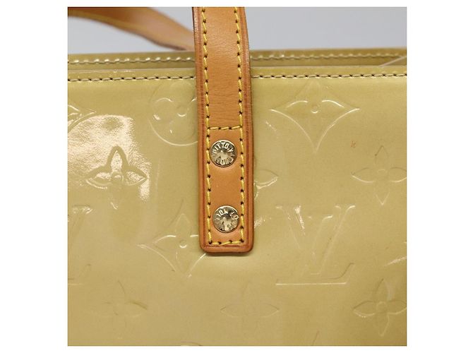 LOUIS VUITTON Monogram Vernis Reade MM Borsa a Mano Beige M91141 LV Auth 116687 - vista 10