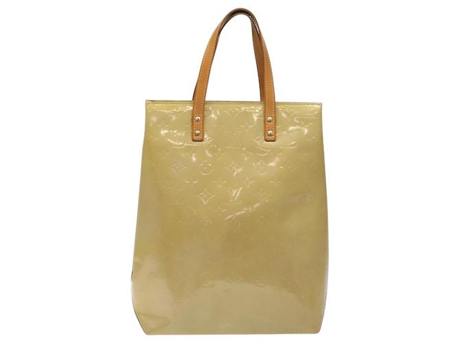 LOUIS VUITTON Monogram Vernis Reade MM Borsa a Mano Beige M91141 LV Auth 116687 - vista 13