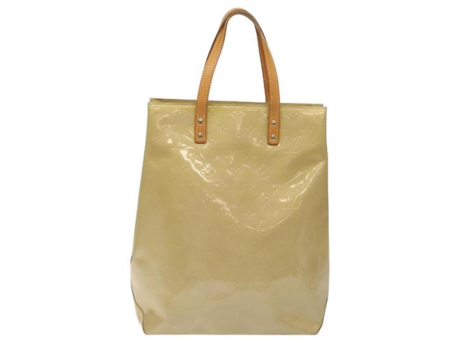 LOUIS VUITTON Monogram Vernis Reade MM Borsa a Mano Beige M91141 LV Auth 116687 - vista 2