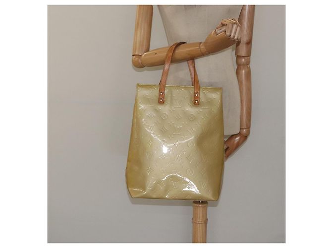 LOUIS VUITTON Monogram Vernis Reade MM Borsa a Mano Beige M91141 LV Auth 116687 - vista 21