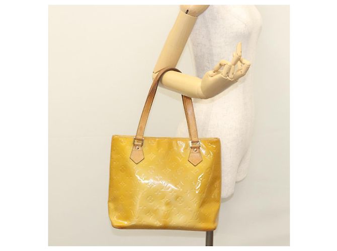 LOUIS VUITTON Handtasche Monogram Vernis Houston Beige M91004 LV Auth 116941 - Ansicht 27