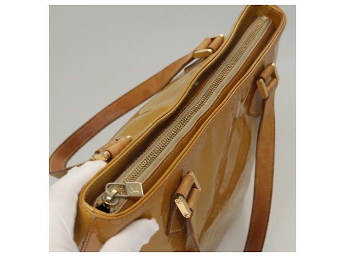 LOUIS VUITTON Handtasche Monogram Vernis Houston Beige M91004 LV Auth 116941 - Ansicht 6