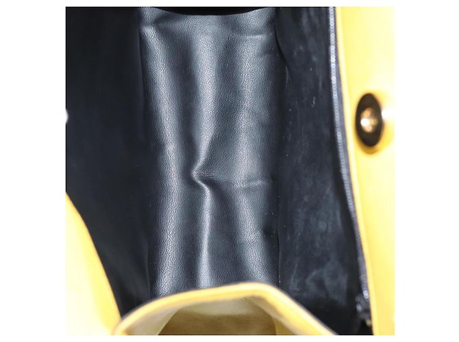TORY BURCH Borsa Tote Bally in PVC Pelle 2Set Nero Giallo Auth ti2961 - vista 17