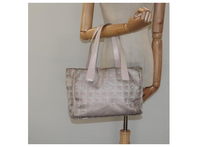 CHANEL Nuova linea di viaggio Borsa Tote in Nylon Rosa CC Auth th5849 - vista 21