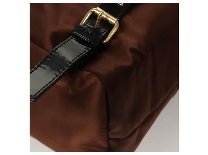 Zaino BALENCIAGA in nylon marrone Auth bs24055 - vista 16