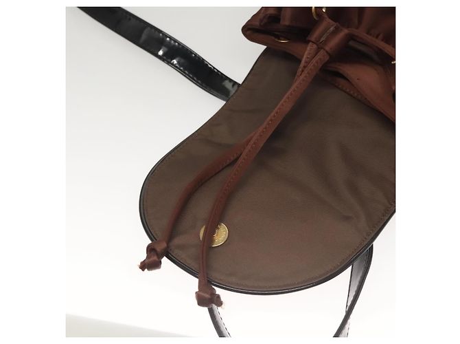 Zaino BALENCIAGA in nylon marrone Auth bs24055 - vista 20