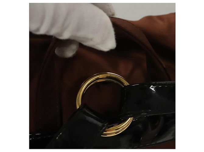 Zaino BALENCIAGA in nylon marrone Auth bs24055 - vista 9