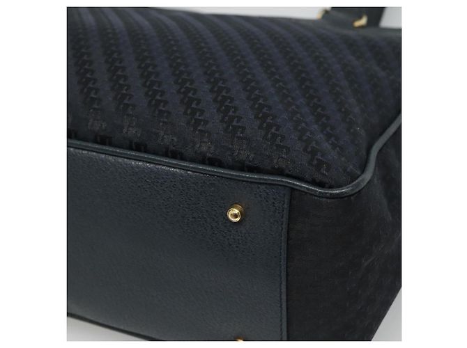 Borsa Tote GUCCI in tela blu navy e oro 001 865 1525 Auth ep8277 D'oro - vista 12