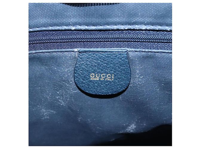 Borsa Tote GUCCI in tela blu navy e oro 001 865 1525 Auth ep8277 D'oro - vista 15