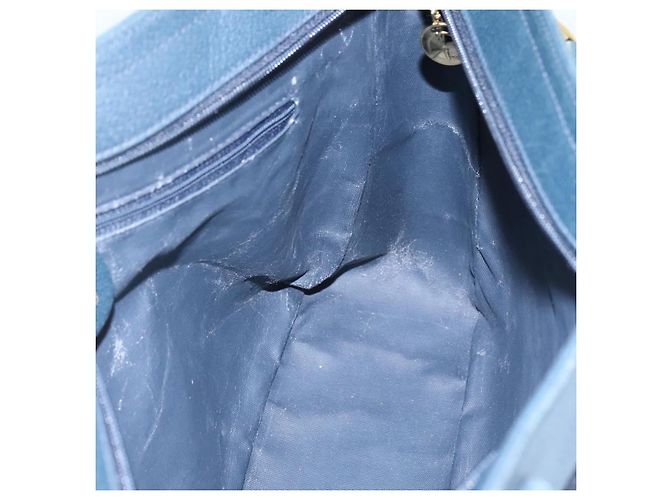 Borsa Tote GUCCI in tela blu navy e oro 001 865 1525 Auth ep8277 D'oro - vista 17
