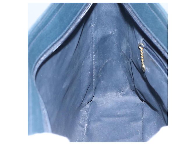 Borsa Tote GUCCI in tela blu navy e oro 001 865 1525 Auth ep8277 D'oro - vista 18