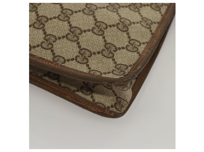 GUCCI GG Supreme Web Sherry Line Borsa PVC Beige Verde 017 115 4126 Auth ki5678 - vista 10