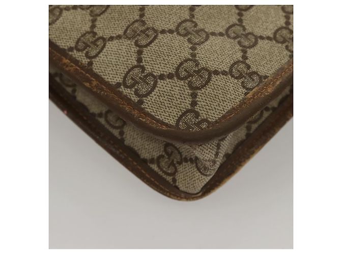 GUCCI GG Supreme Web Sherry Line Borsa PVC Beige Verde 017 115 4126 Auth ki5678 - vista 11