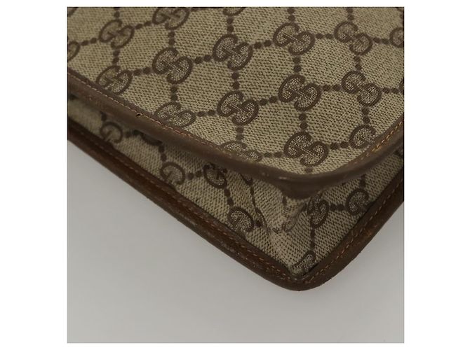 GUCCI GG Supreme Web Sherry Line Borsa PVC Beige Verde 017 115 4126 Auth ki5678 - vista 9