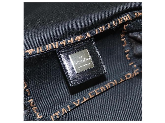 Zucca Borsa a mano FENDI in tela nera Auth bs24044 Nero - vista 15