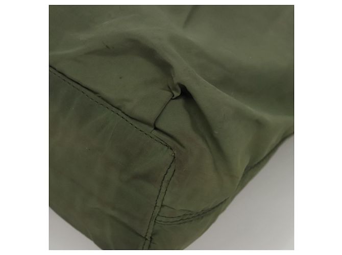 Céline Borsa Tote in Nylon Khaki Auth bs23721 Cachi - vista 11