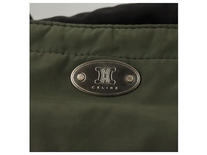 Céline Borsa Tote in Nylon Khaki Auth bs23721 Cachi - vista 14