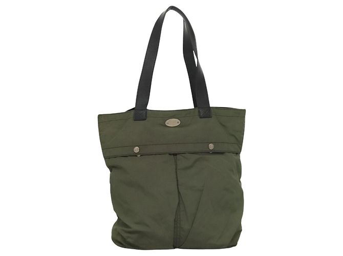 Céline Borsa Tote in Nylon Khaki Auth bs23721 Cachi - vista 2