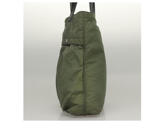 Céline Borsa Tote in Nylon Khaki Auth bs23721 Cachi - vista 4