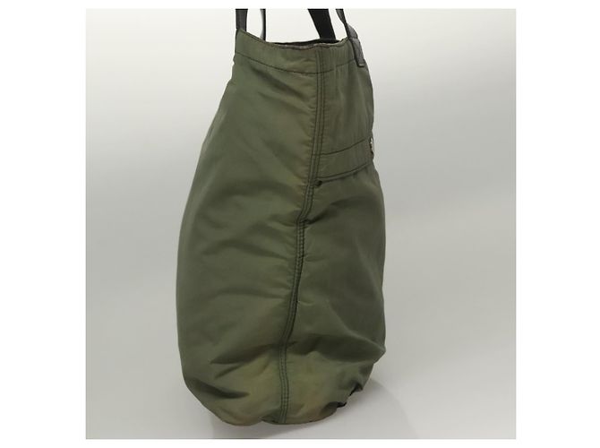 Céline Borsa Tote in Nylon Khaki Auth bs23721 Cachi - vista 5