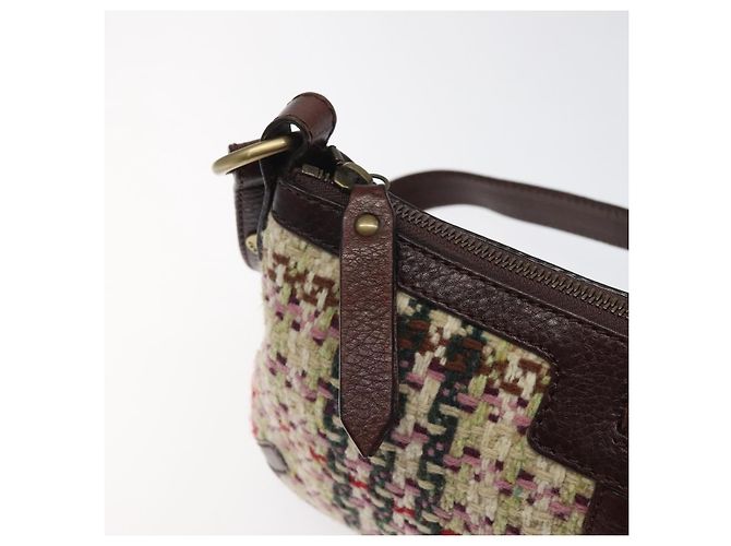 Borsa a Spalla Burberry in Lana Beige Auth BD1264 - vista 15