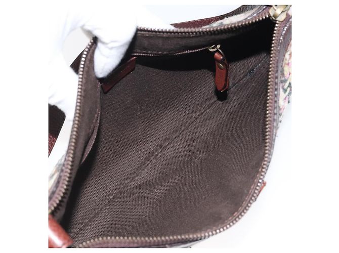 Borsa a Spalla Burberry in Lana Beige Auth BD1264 - vista 17
