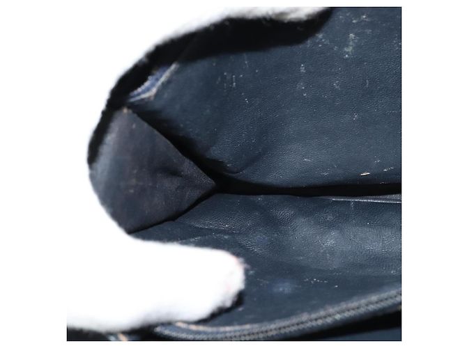 Céline Borsa a spalla Celine C Sulky in tela blu navy e oro Auth BD1174 D'oro - vista 19