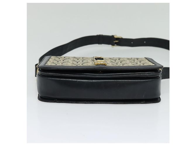 Céline Borsa a spalla Celine C Sulky in tela blu navy e oro Auth BD1174 D'oro - vista 9