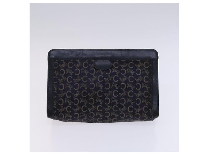 Céline Borsa a Spalla CELINE Macadam Canvas C Sulky 3Set Beige Blu Navy Auth MY087 - vista 17