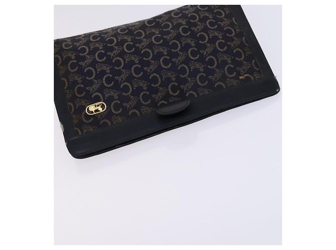 Céline Borsa a Spalla CELINE Macadam Canvas C Sulky 3Set Beige Blu Navy Auth MY087 - vista 19