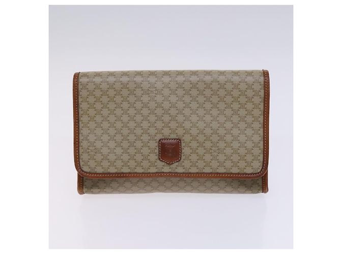 Céline Borsa a Spalla CELINE Macadam Canvas C Sulky 3Set Beige Blu Navy Auth MY087 - vista 9