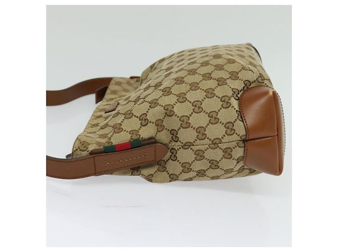 Sac à bandoulière GUCCI GG Canvas Web Sherry Line Beige Rouge Vert 337598 Auth ep8262 - vue 4