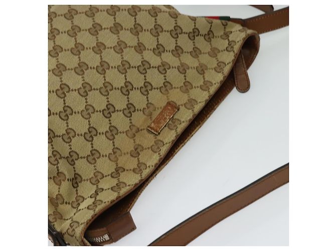 Sac à bandoulière GUCCI GG Canvas Web Sherry Line Beige Rouge Vert 337598 Auth ep8262 - vue 6