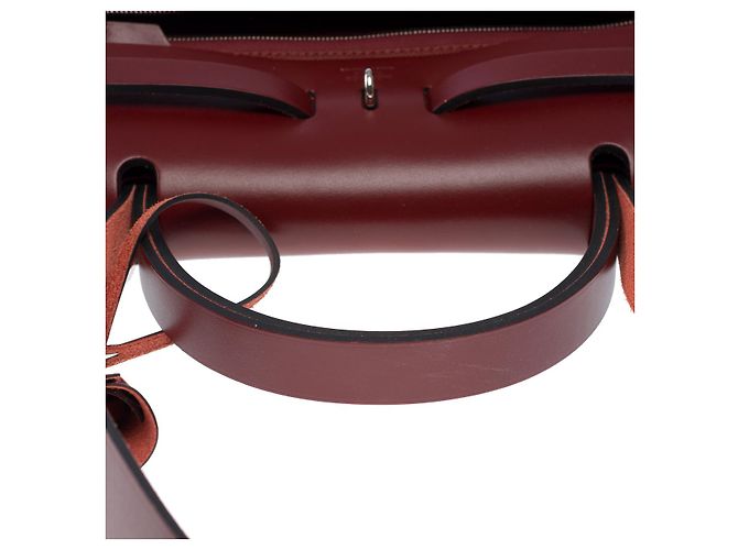 Hermès HERMES Herbag Leather Bag Red - 102617 - view 10