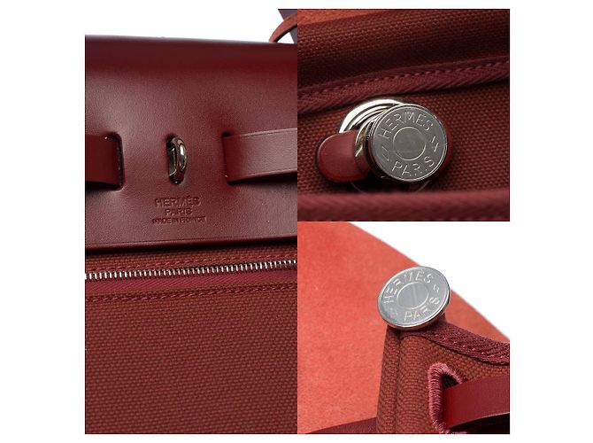 Hermès HERMES Herbag Leather Bag Red - 102617 - view 7