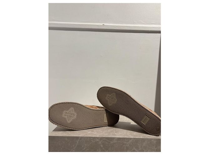 GUCCI Ballerine T.EU 43.5 Tessuto Beige - vista 5
