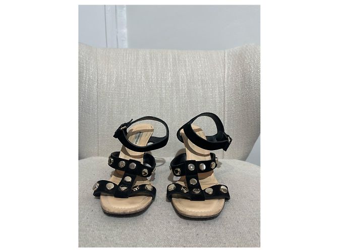 Sandali BALENCIAGA T.EU 38.5 Camoscio Nero - vista 2